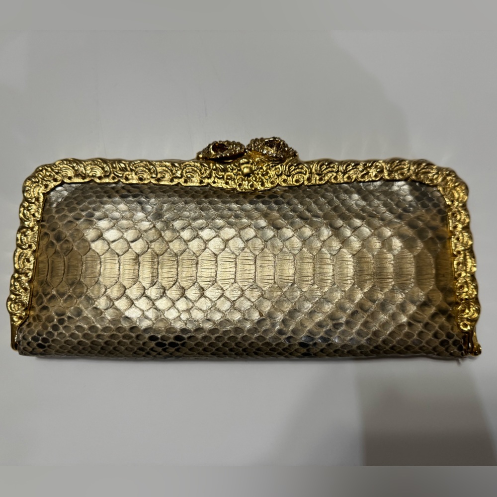 Clara Kasavina Reptile Skin Clutch